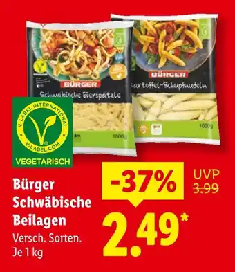 Lidl Bürger schwäbische eierspätzle Angebot