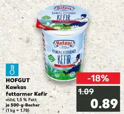 Kaufland HOFGUT Kawkas fettarmer Kefir Angebot