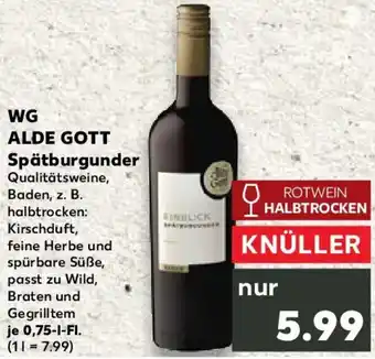 Kaufland WG ALDE GOTT Spätburgunder Angebot