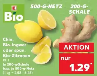 Kaufland Chin. Bio-Ingwer oder span. Bio-Zitronen Angebot