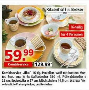 Segmüller Ritzenhoff & Breker Kombiservice „ilka“ Angebot