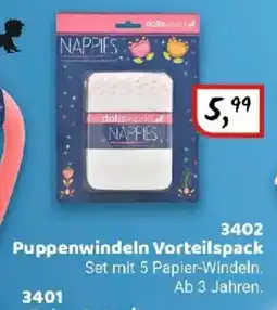 Idee+Spiel dollsworld Puppenwindeln Vorteilspack 3402 Angebot
