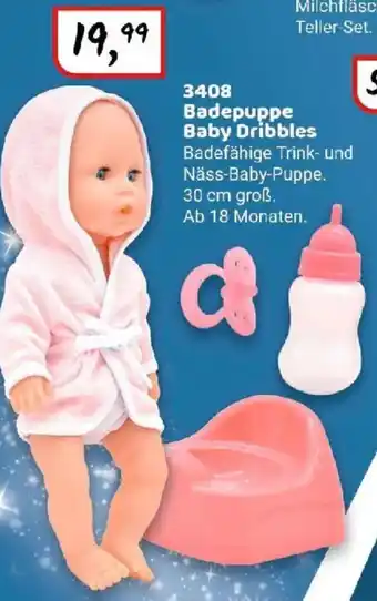 Idee+Spiel dollsworld Badepuppe Baby Dribbles 3408 Angebot