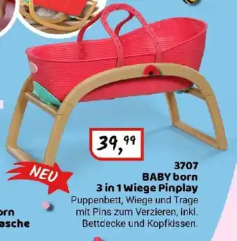 Idee+Spiel 3707 BABY born 3 in 1 Wiege Pinplay Angebot