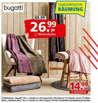 Segmüller Bugatti Wohndecke „bugatti“ Oder „cashmere Nerz“ Angebot