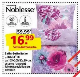 Segmüller Noblesse Satin-bettwäsche „ed684“ Angebot