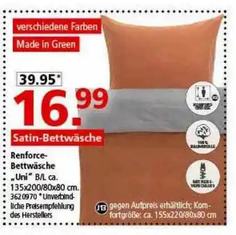 Segmüller Renforce-bettwäsche „uni“ Angebot