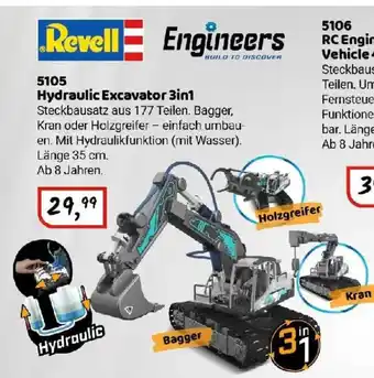 Idee+Spiel Revell Engineers 5105 Hydraulic Excavator 3in1 Angebot