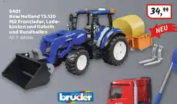 Idee+Spiel bruder 5401 New Holland T5.120 Mit Frontlader, Ladekasten und Gabeln und Rundballen Angebot