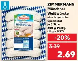 Kaufland ZIMMERMANN Münchner Weißwürste Angebot