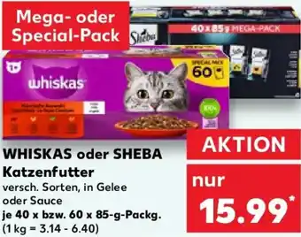 Kaufland WHISKAS oder SHEBA Katzenfutter Angebot
