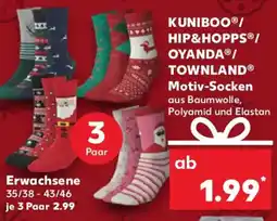 Kaufland KUNIBOO/ HIP&HOPPS/ OYANDA/ TOWNLAND Motiv-Socken Erwachsene Angebot