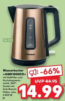 Kaufland BESTRON Wasserkocher AWK1000CO Angebot