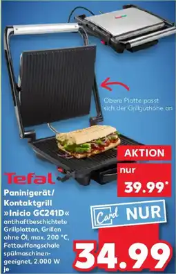 Kaufland Tefal Paninigerät/ Kontaktgrill Inicio GC241D Angebot