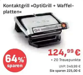 E-Center Tefal Kontaktgrill OptiGrill + Waffel- platten Angebot