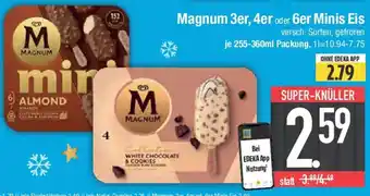 E-Center Magnum 3er, 4er oder 6er Minis Eis Angebot