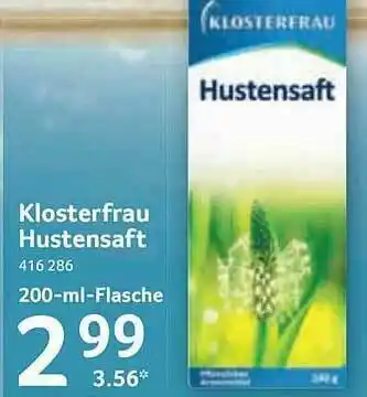 Selgros Klosterfrau Hustensaft Angebot