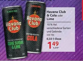 Selgros Havana Club & Cola Oder Lime Angebot