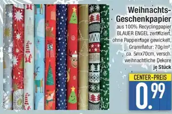 E-Center Weihnachts- Geschenkpapier Angebot