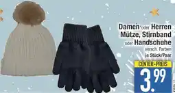 E-Center Damen oder Herren Mütze, Stirnband oder Handschuhe Angebot
