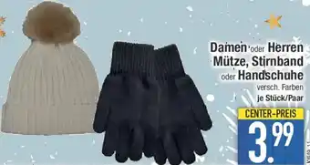 E-Center Damen oder Herren Mütze, Stirnband oder Handschuhe Angebot