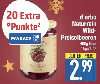 E-Center d'arbo Naturrein Wild- Preiselbeeren Angebot