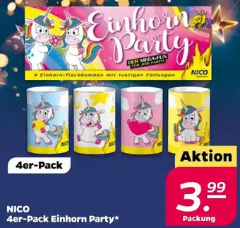 NETTO NICO 4er-Pack Einhorn Party Angebot