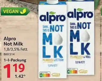 Selgros Alpro Not Milk Angebot