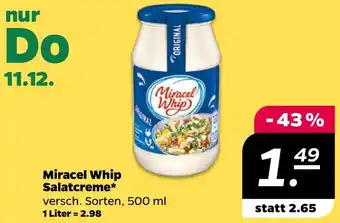 NETTO Miracel Whip Salatcreme Angebot