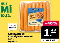 NETTO FARMLÄNDER Knackige Bockwurst Angebot