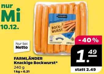 NETTO FARMLÄNDER Knackige Bockwurst Angebot