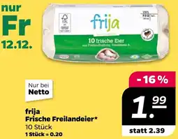 NETTO frija Frische Freilandeier Angebot