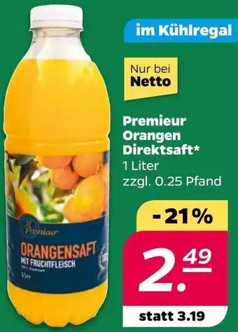 NETTO Premieur Orangen Direktsaft Angebot