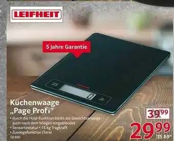 Selgros Leifheit Küchenwaage „page Profi“ Angebot