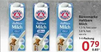 Selgros Bärenmarke Haltbare Milch Angebot