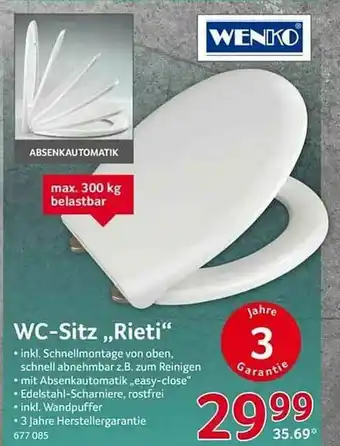 Selgros Wenko Wc-sitz „rieti“ Angebot