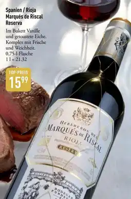 Galeria Markthalle Spanien / Rioja Marqués de Riscal Reserva Angebot