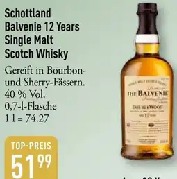 Galeria Markthalle Schottland Balvenie 12 Years Single Malt Scotch Whisky Angebot