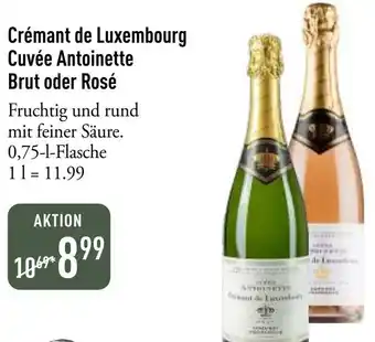 Galeria Markthalle Crémant de Luxembourg Cuvée Antoinette Brut oder Rosé Angebot