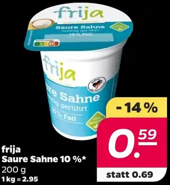 NETTO frija Saure Sahne 10 % Angebot