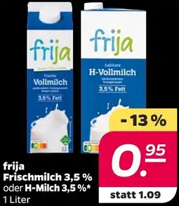 NETTO frija Frischmilch 3,5% oder H-Milch 3,5 % Angebot