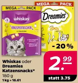 NETTO Whiskas oder Dreamies Katzensnacks Angebot