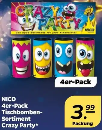 NETTO NICO Tischbomben Sortiment Crazy Party Angebot