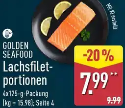 Aldi Nord GOLDEN SEAFOOD Lachsfiletportionen Angebot