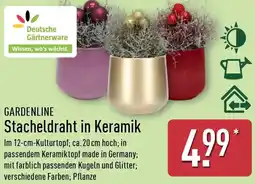 Aldi Nord GARDENLINE Stacheldraht in Keramik Angebot