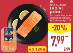 Aldi Nord GOLDEN SEAFOOD Lachsfiletportionen Angebot