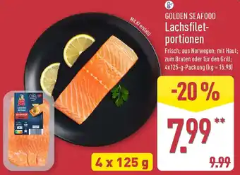 Aldi Nord GOLDEN SEAFOOD Lachsfiletportionen Angebot