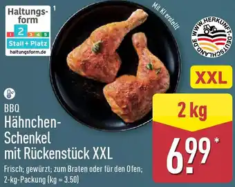 Aldi Nord BBQ Hähnchen Schenkel mit Rückenstück XXL Angebot