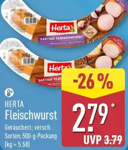 Aldi Nord HERTA Fleischwurst Angebot