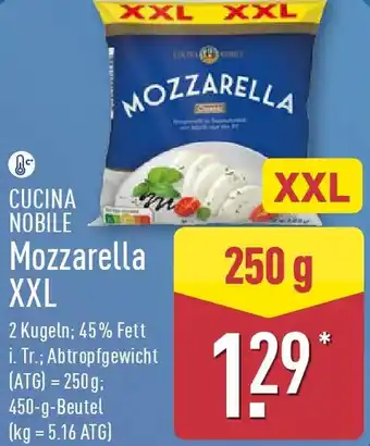 Aldi Nord CUCINA NOBILE Mozzarella XXL Angebot